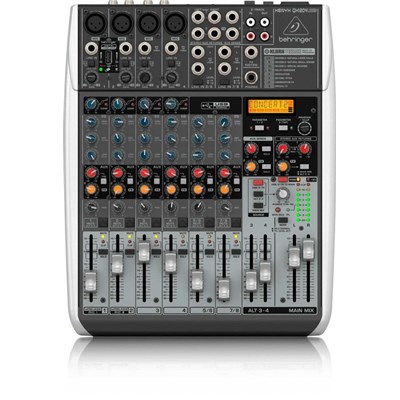 BEHRINGER QX1204USB Premium 12-Input 2/2-Bus Mixer with XENYX Mic Preamps and Compressors, Klark Teknik Multi-FX Processor, Wireless Option and USB/Audio Interface